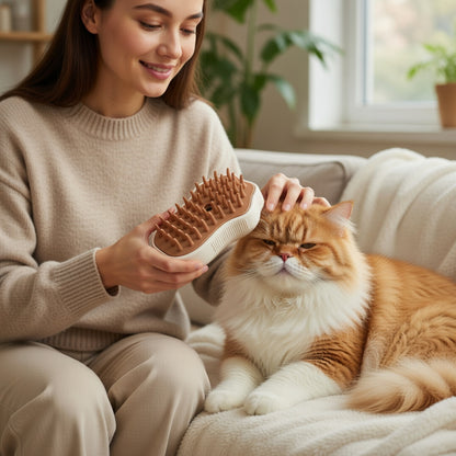 Pet Grooming Steam Brush